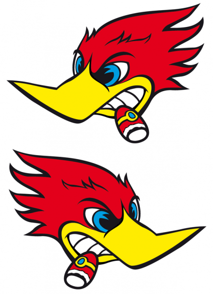 Aufkleber Woodpecker
